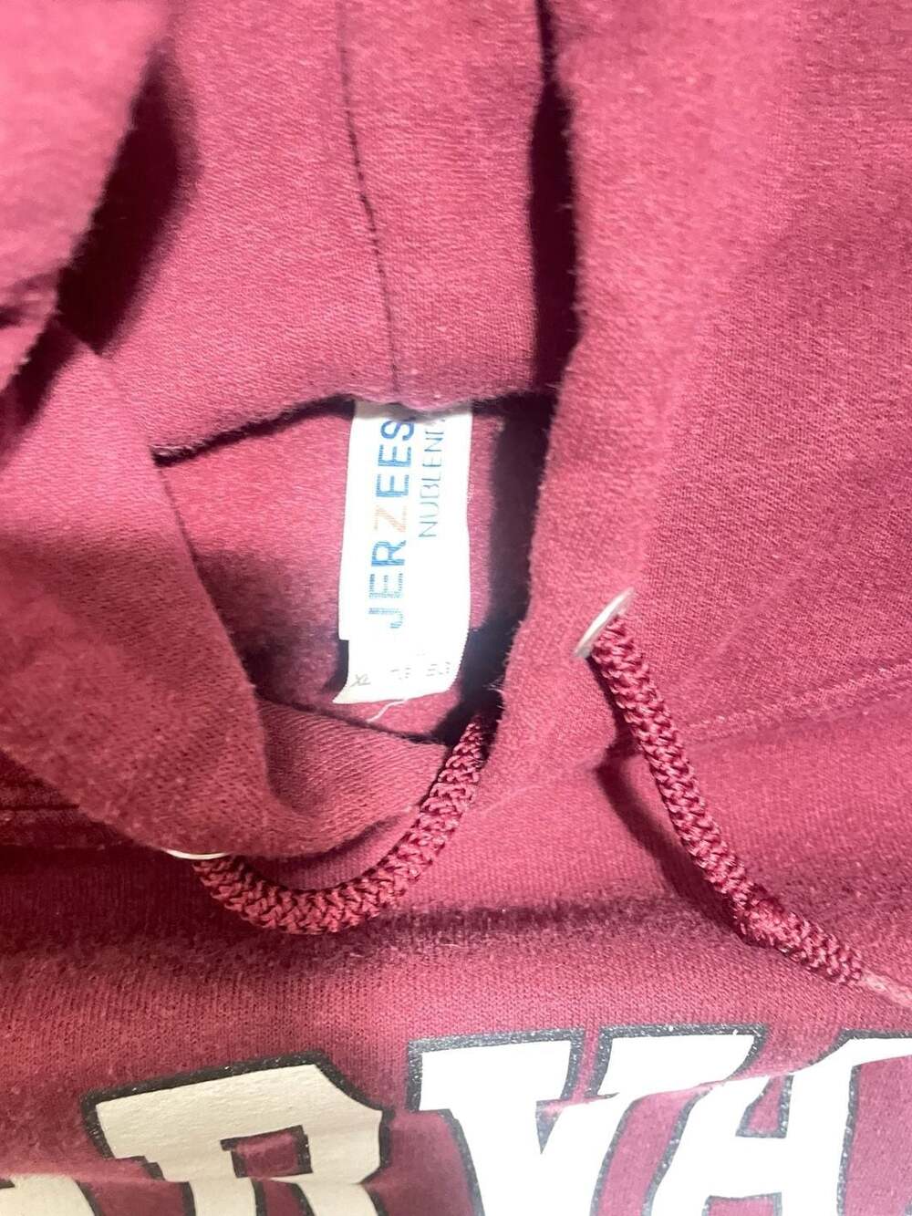 Jerzees Harvard University Maroon Pullover Hoodie Size XL - Picture 3 of 6